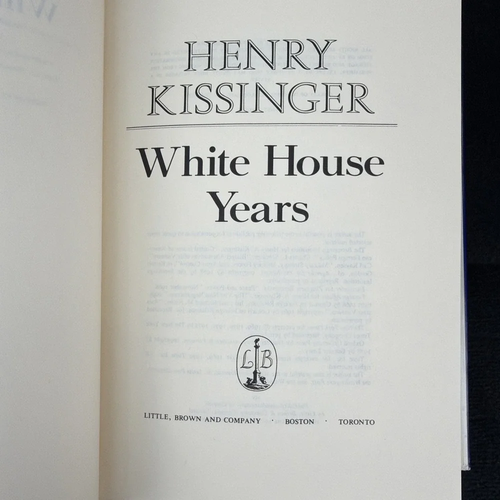 White House Years by Henry‎ Kissinger 1979 First Edition Hardcover Dust Jacket